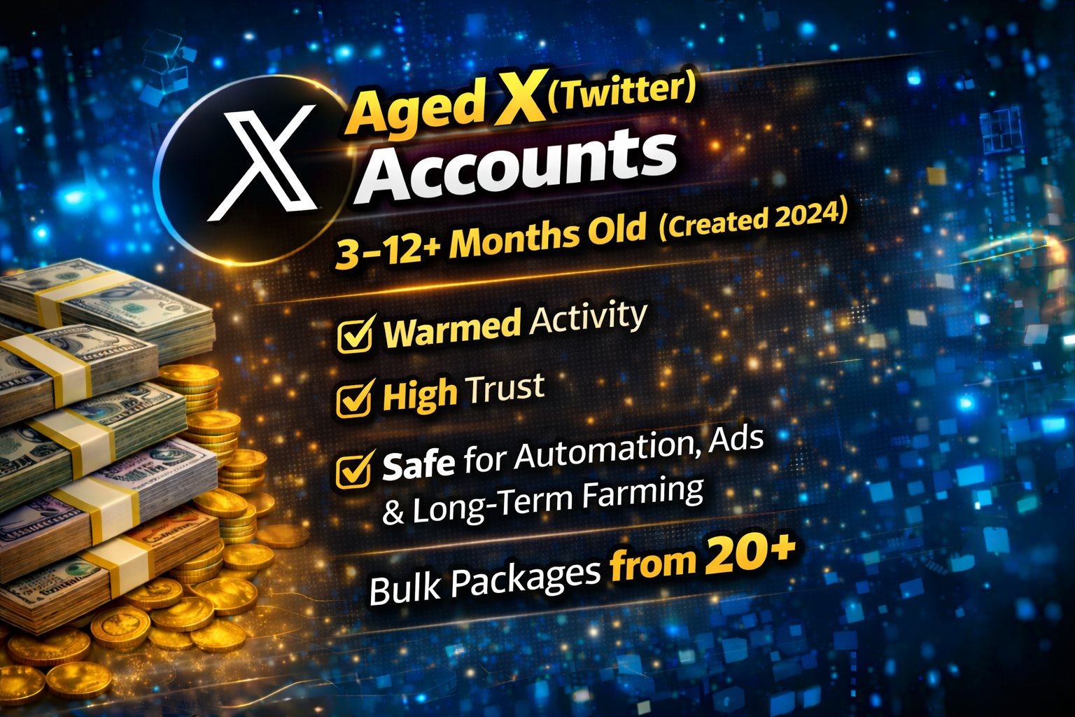 Bulk Aged X (Twitter) Accounts