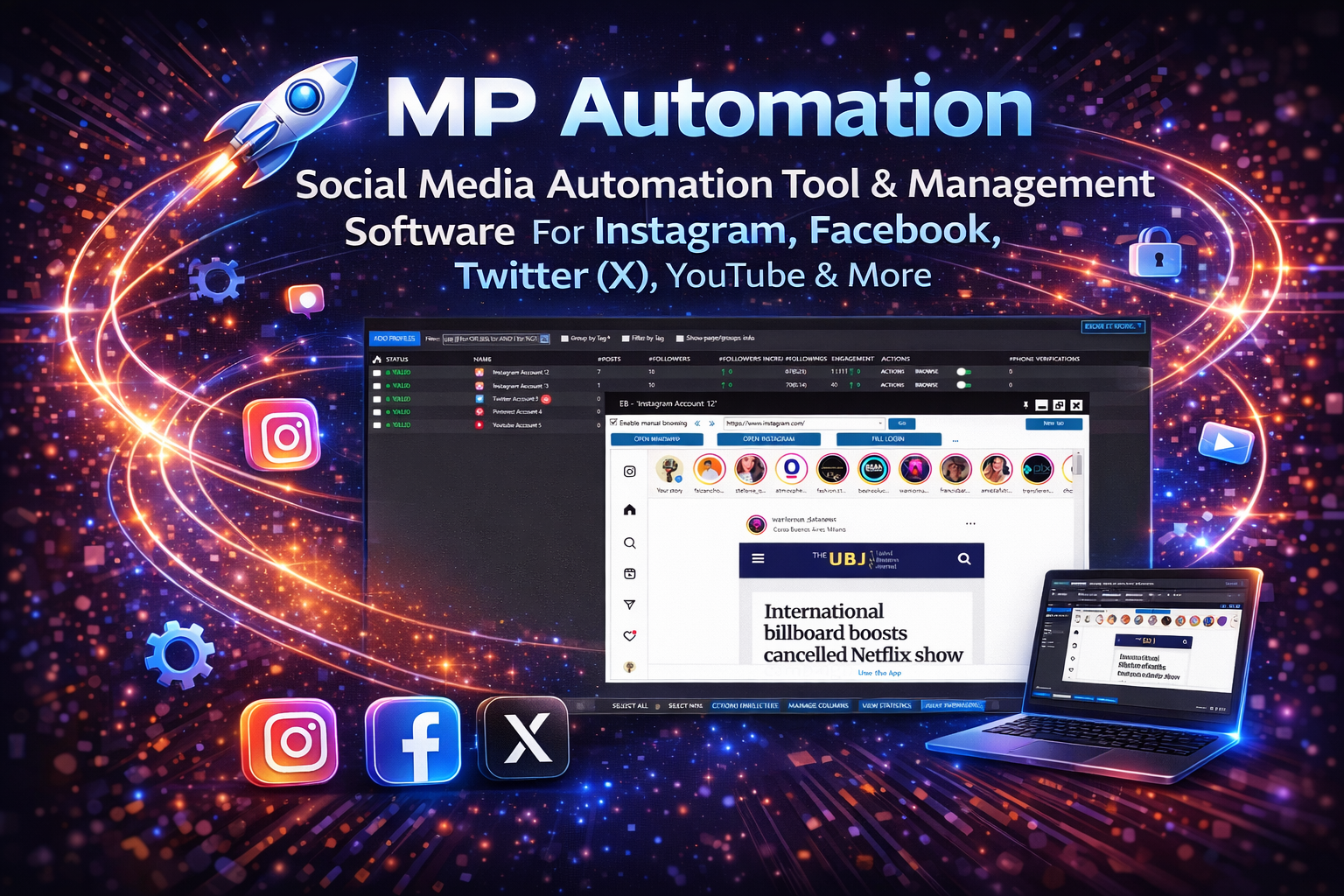 Social Media Automation Tool & Bulk Account Management
